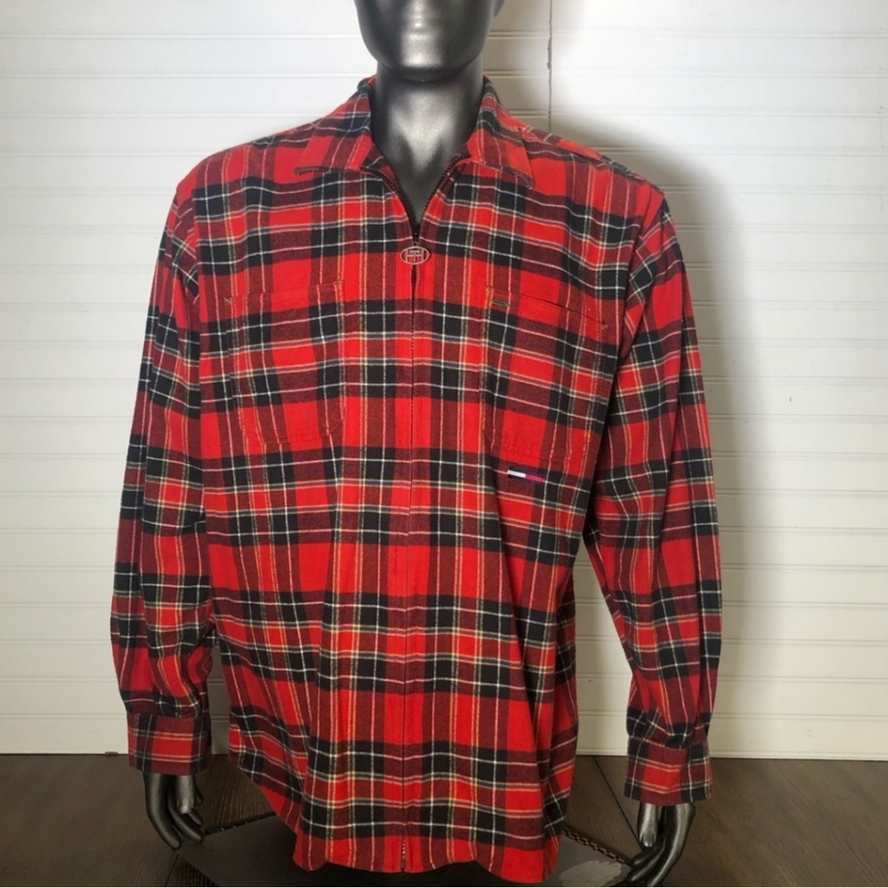 Vintage Tommy Hilfiger Plaid Shacket Large